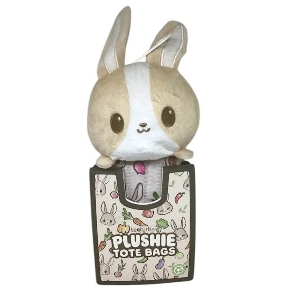 Teeturtle Plushie Tote Bag Rabbit Bunny Veggies Plush Groceries Travel Carry NEW